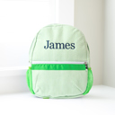 Green Personalized Seersucker Baby Backpacks