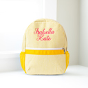 Yellow Personalized Seersucker Baby Backpacks