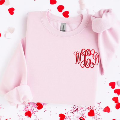 Monogrammed Sweatshirt, Embroidered Crewneck, Personalized Gift for Her, Monogram Sweatshirt, Women's Sweatshirt, Christmas Gift for Her