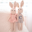  Personalized Crochet Doll, Embroidered Easter Bunny, Monogrammed Baby Gift for Girls & Boys