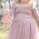  Personalized Crochet Doll, Embroidered Easter Bunny, Monogrammed Baby Gift for Girls & Boys