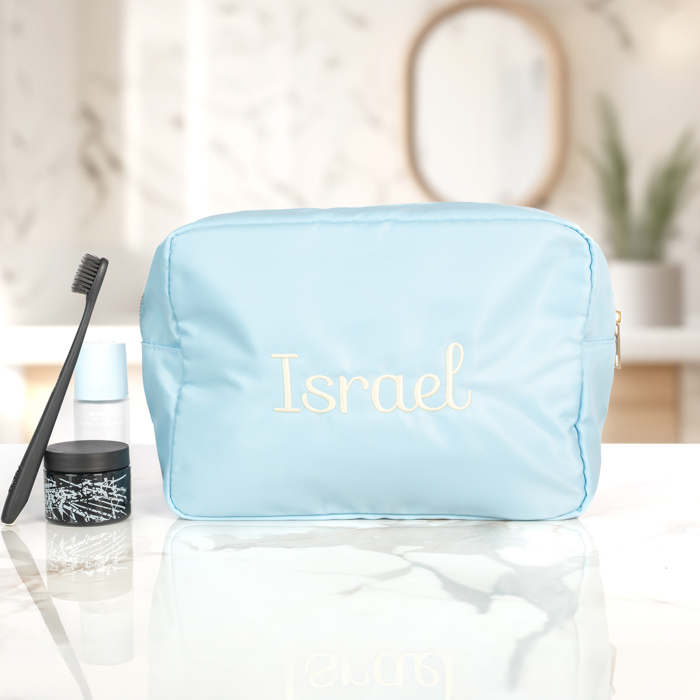Personalized Makeup Bags, Oversized Cosmetic Bag, Monogram Makeup Organizer, Custom Toiletry Bag