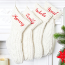 Cream Personalized Christmas Stockings, Embroidered Stockings, Personalized Stockings, 2025 Christmas Stockings Personalized, Family Stockings