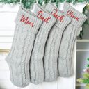 Gray Personalized Christmas Stockings, Embroidered Stockings, Personalized Stockings, 2025 Christmas Stockings Personalized, Family Stockings