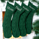 Green Personalized Christmas Stockings, Embroidered Stockings, Personalized Stockings, 2025 Christmas Stockings Personalized, Family Stockings