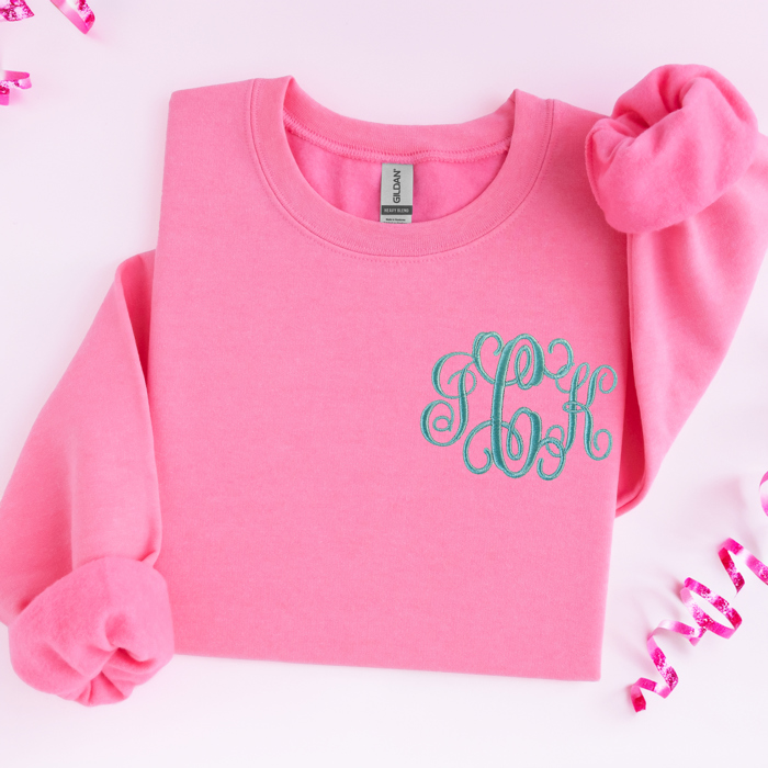 Monogrammed Sweatshirt, Embroidered Crewneck, Personalized Gift for Her, Monogram Sweatshirt, Women's Sweatshirt, Christmas Gift for Her