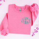 Monogrammed Sweatshirt, Embroidered Crewneck, Personalized Gift for Her, Monogram Sweatshirt, Women's Sweatshirt, Christmas Gift for Her