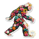 Bigfoot - Floral Stocking Stuffer Vinyl Decal Fun Custom Decal Waterproof Stickers