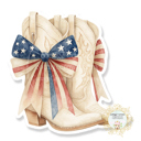 Boots - White American Flag Stocking Stuffer Vinyl Decal Fun Custom Decal Waterproof Stickers