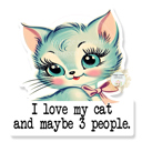 I Love My Cat Stocking Stuffer Vinyl Decal Fun Custom Decal Waterproof Stickers