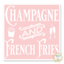Champagne And French Fries Stocking Stuffer Vinyl Decal Fun Custom Decal Waterproof Stickers
