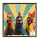 Chicken Art Group 4 Stocking Stuffer Vinyl Decal Fun Custom Decal Waterproof Stickers