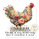 Chicken Flowers Sexy Chicken Lady Stocking Stuffer Vinyl Decal Fun Custom Decal Waterproof Stickers