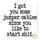 Jumper Cables Stocking Stuffer Vinyl Decal Fun Custom Decal Waterproof Stickers