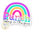 Punch Today In The Face Stocking Stuffer Vinyl Decal Fun Custom Decal Waterproof Stickers