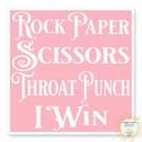Rock Paper Scissors - Square Stocking Stuffer Vinyl Decal Fun Custom Decal Waterproof Stickers