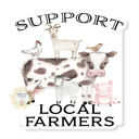 Suport Your Local Farmers - Farm Animals Stocking Stuffer Vinyl Decal Fun Custom Decal Waterproof Stickers