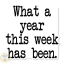 What A Year This Week Has Been BW Stocking Stuffer Vinyl Decal Fun Custom Decal Waterproof Stickers