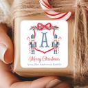  Family Crest Personalized Christmas Gift Stickers | Preppy Christmas Labels