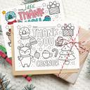  Personalized Kids Coloring Thank You Note Cards | Set of 12