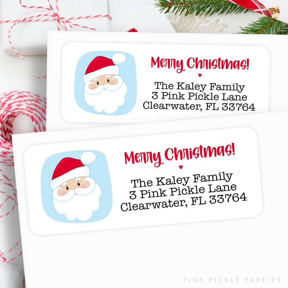 Christmas Address Labels | Personalized Return Address Stickers | Set of 60 | FREE SHIPPING