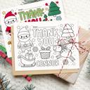  Personalized Kids Coloring Thank You Note Cards | Set of 12 | FREE SHIPPING