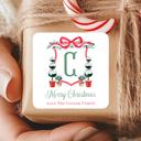  Family Crest Personalized Christmas Gift Stickers | Preppy Christmas Labels