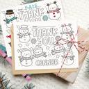  Personalized Kids Coloring Thank You Note Cards | Set of 12