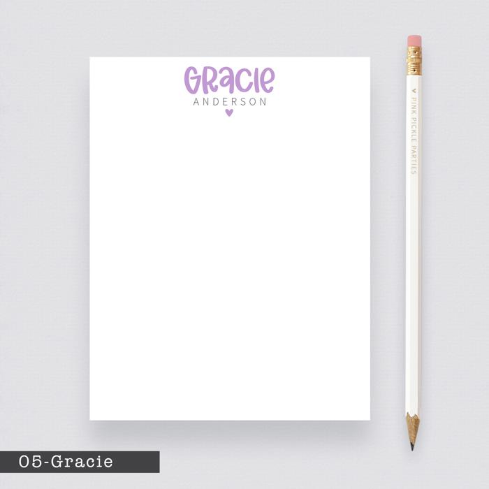 Personalized Heart Notepads