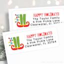  Christmas Address Labels | Personalized Return Address Stickers | Set of 60 | FREE SHIPPING