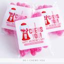  Personalized Valentine's Day Party Stickers with Treat Bags Valentine's Labels  | Set of 24