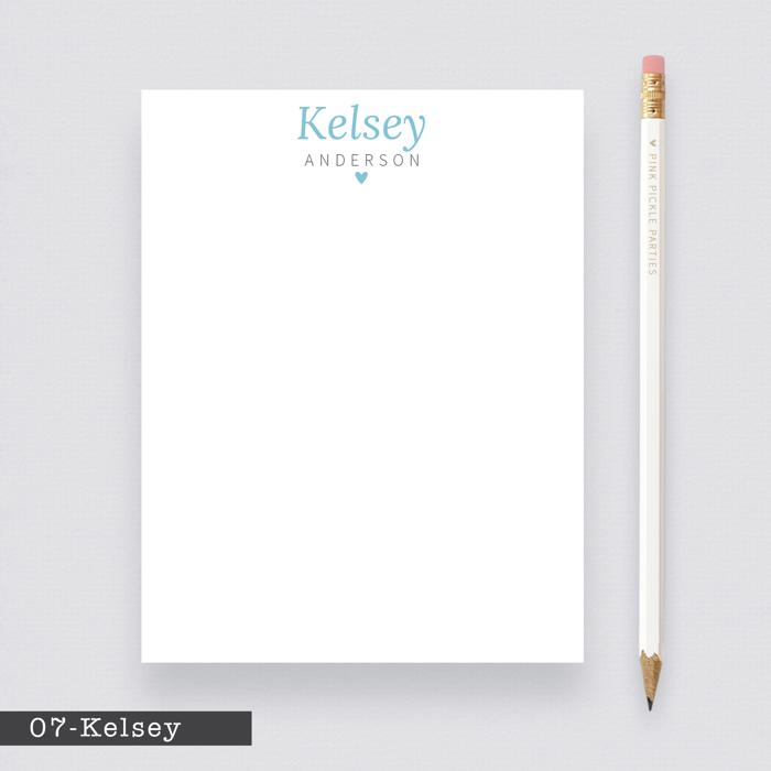 Personalized Heart Notepads