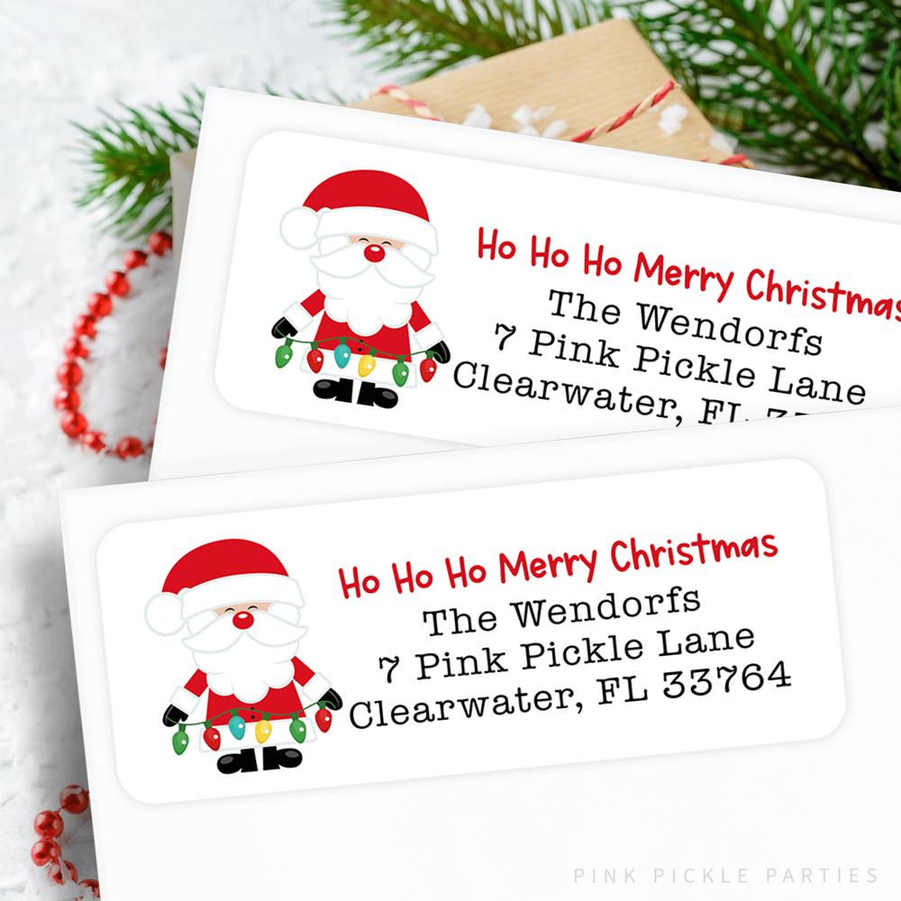 Christmas Address Labels | Personalized Return Address Stickers | Set of 60 | FREE SHIPPING