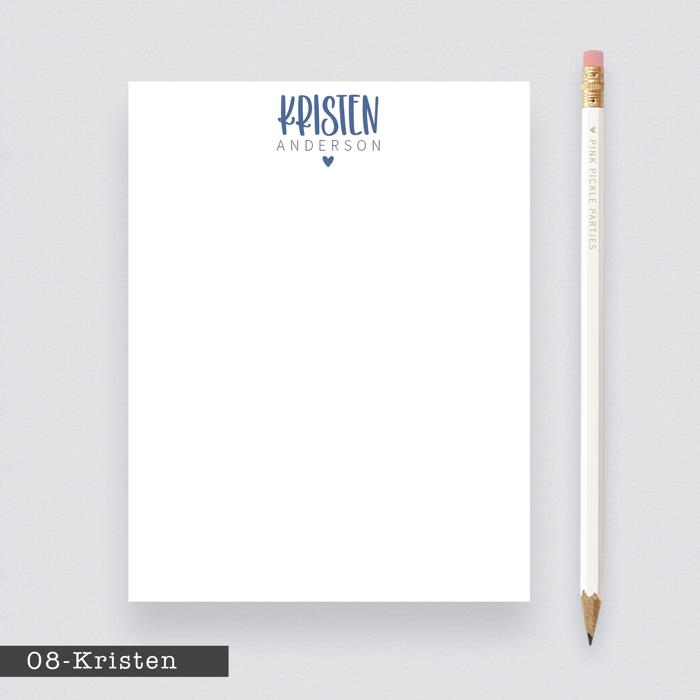 Personalized Heart Notepads