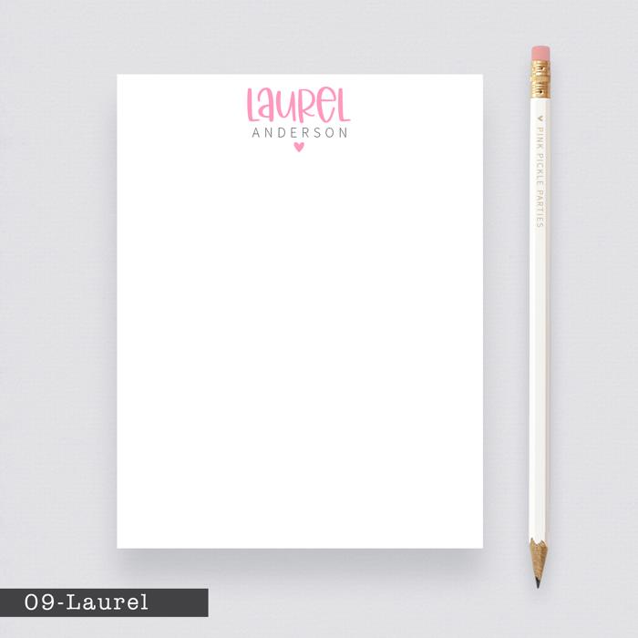 Personalized Heart Notepads