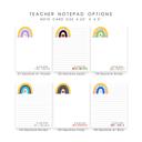  Personalized Teacher Notepad | School Rainbow Notepad | Teacher Gift | FREE SHIPPING