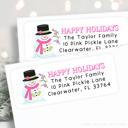  Christmas Address Labels | Personalized Return Address Stickers | Set of 60 | FREE SHIPPING