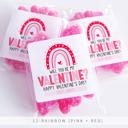  Personalized Valentine's Day Party Stickers with Treat Bags Valentine's Labels  | Set of 24