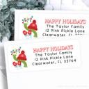  Christmas Address Labels | Personalized Return Address Stickers | Set of 60 | FREE SHIPPING