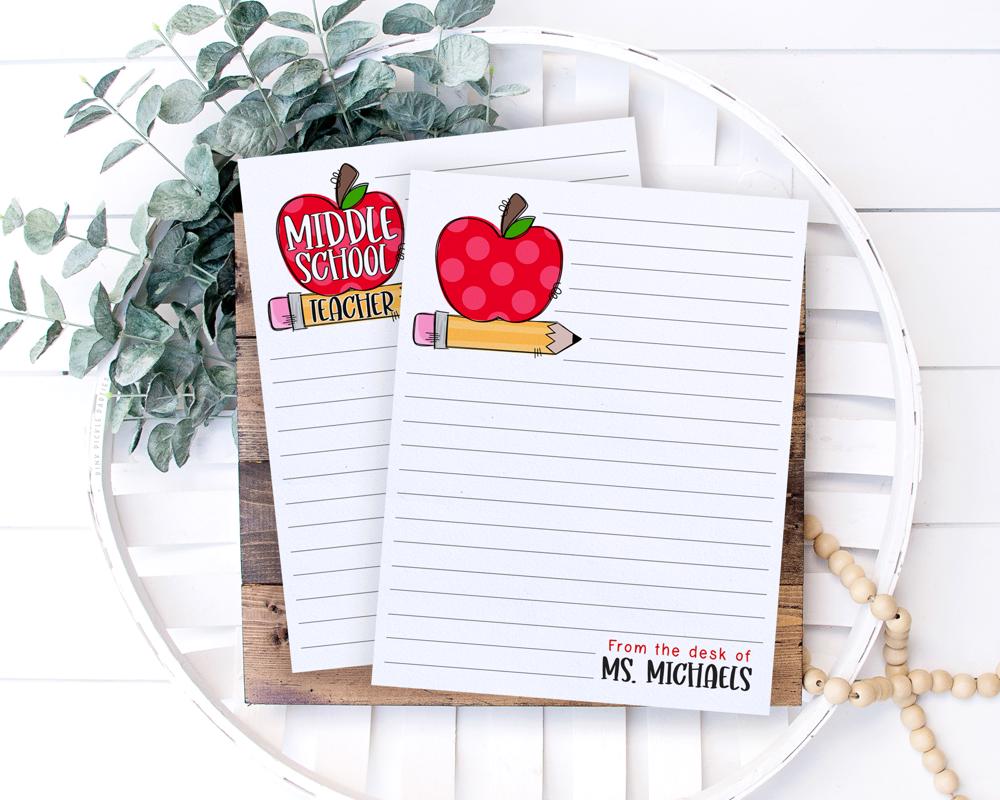 Personalized Teacher Notepad | Teacher Gift | FREE SHIPPING