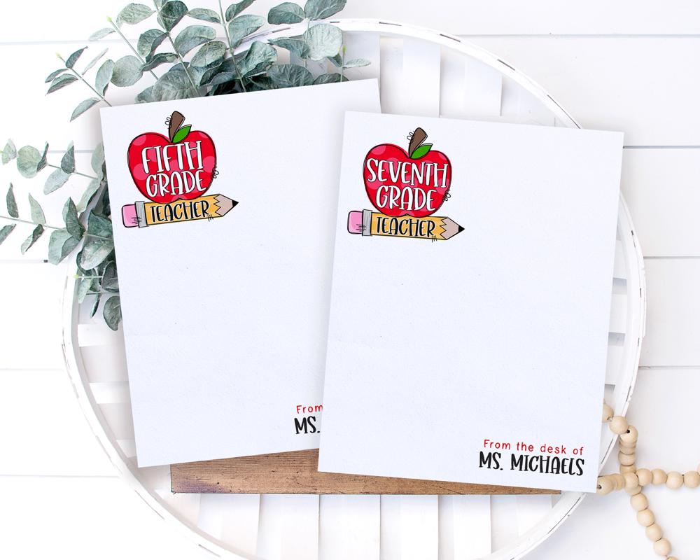 Personalized Teacher Notepad | Teacher Gift | FREE SHIPPING