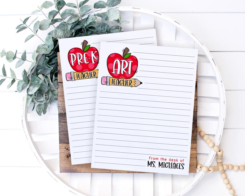 Personalized Teacher Notepad | Teacher Gift | FREE SHIPPING