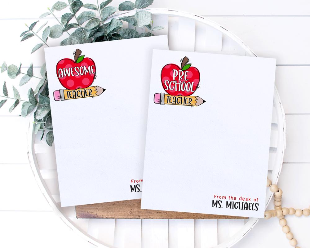 Personalized Teacher Notepad | Teacher Gift | FREE SHIPPING