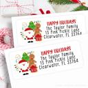  Christmas Address Labels | Personalized Return Address Stickers | Set of 60 | FREE SHIPPING