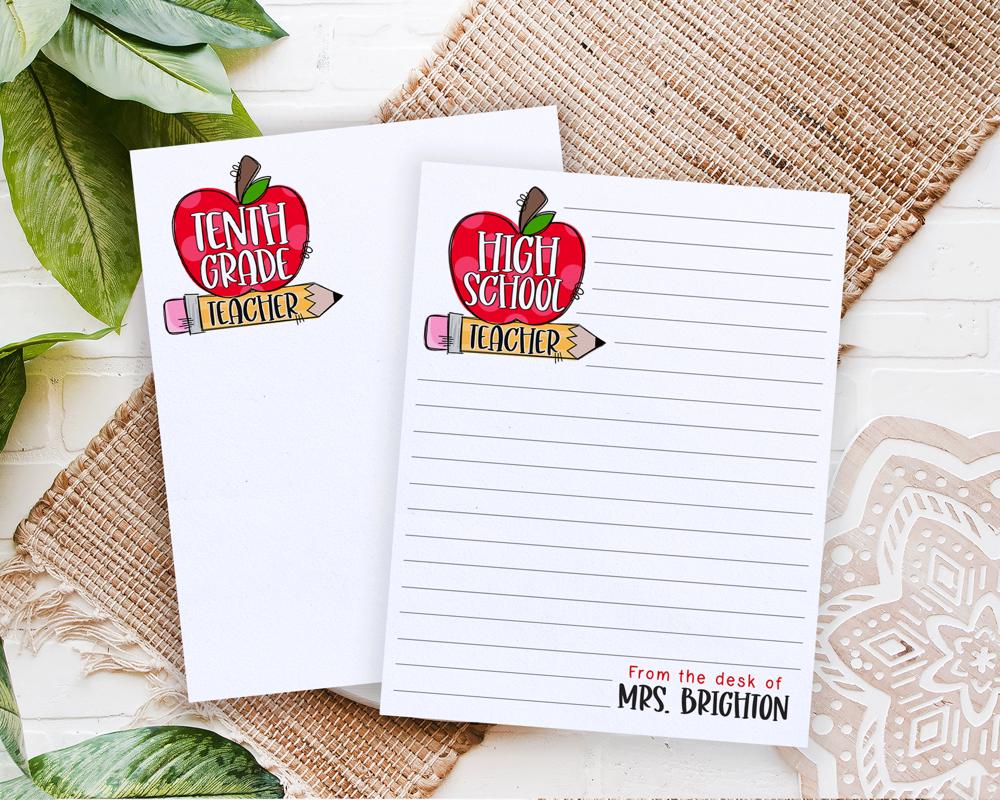 Personalized Teacher Notepad | Teacher Gift | FREE SHIPPING