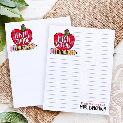 Personalized Teacher Notepad | Teacher Gift | FREE SHIPPING