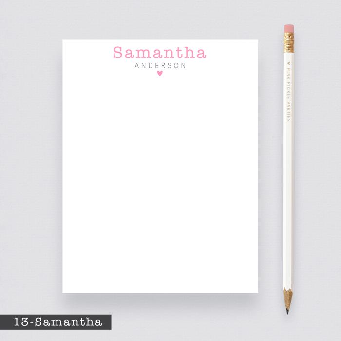 Personalized Heart Notepads