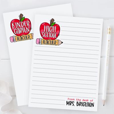 Personalized Teacher Notepad | Back to School Teacher Appreciation Gift