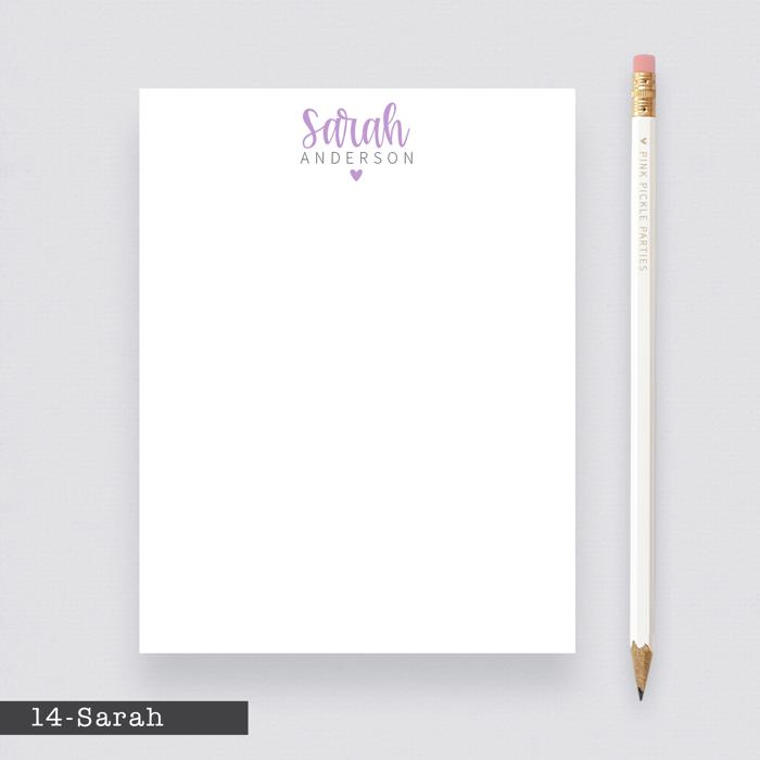 Personalized Heart Notepads