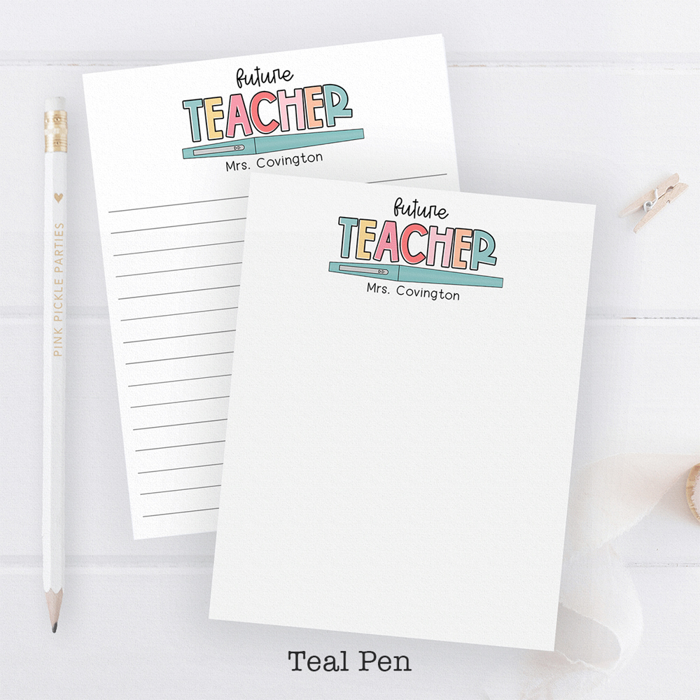 Personalized Teacher Notepad | Flair Pen Notepad | Teacher Gift | FREE SHIPPING